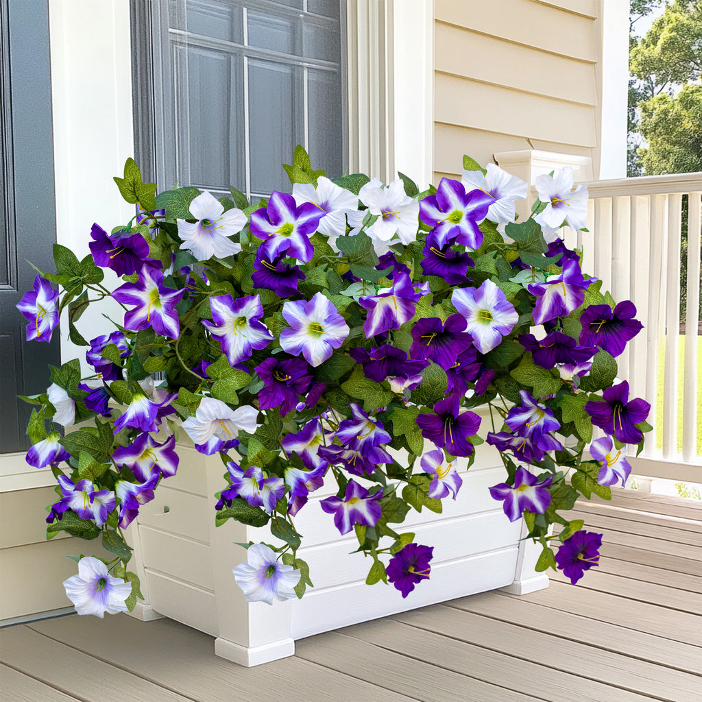 Artificial Petunias Fuchsia Lotus: UV Resistant Outdoor Silk Flowers