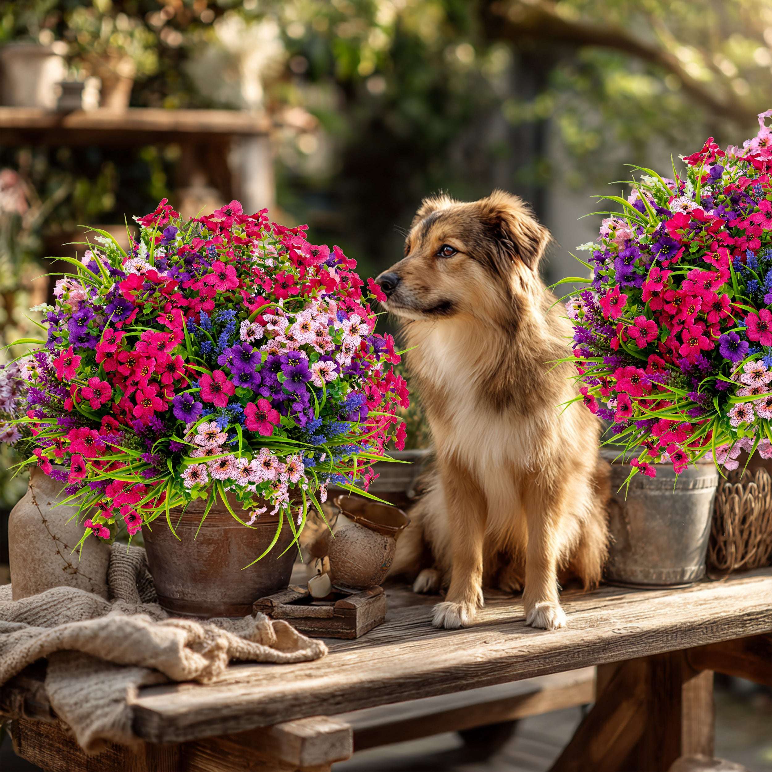 UV Resistant Artificial Flowers: Outdoor Home Wedding Decor