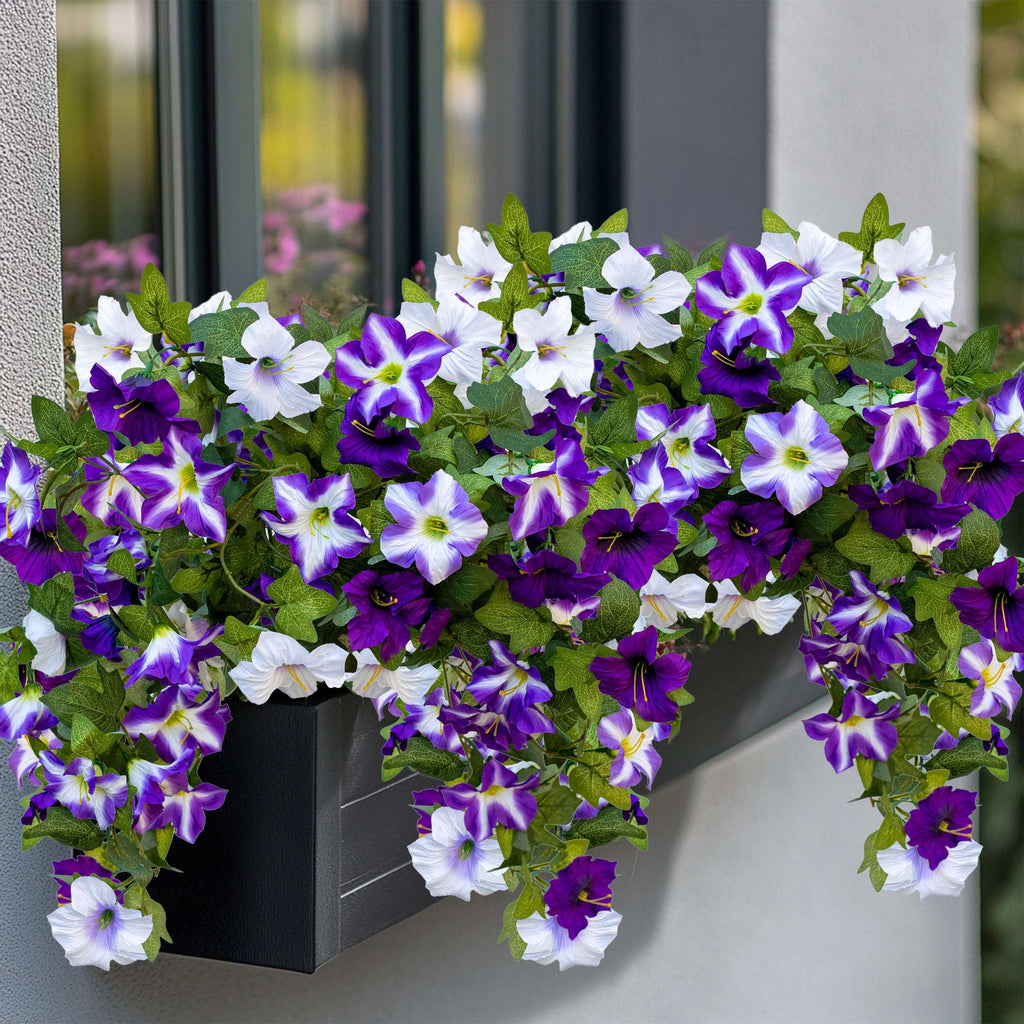 Artificial Petunias Fuchsia Lotus: UV Resistant Outdoor Silk Flowers