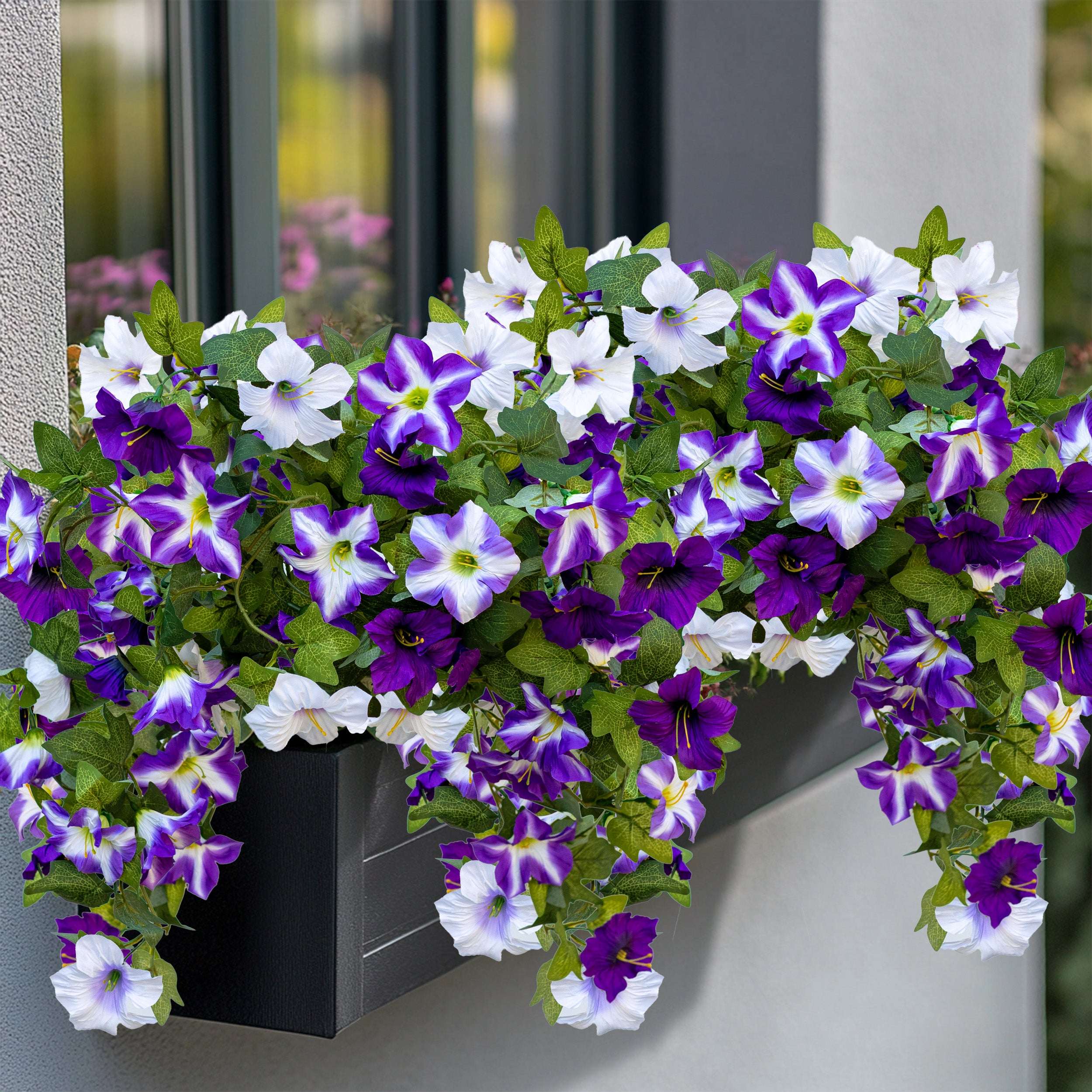 Artificial Petunias Fuchsia Lotus: UV Resistant Outdoor Silk Flowers