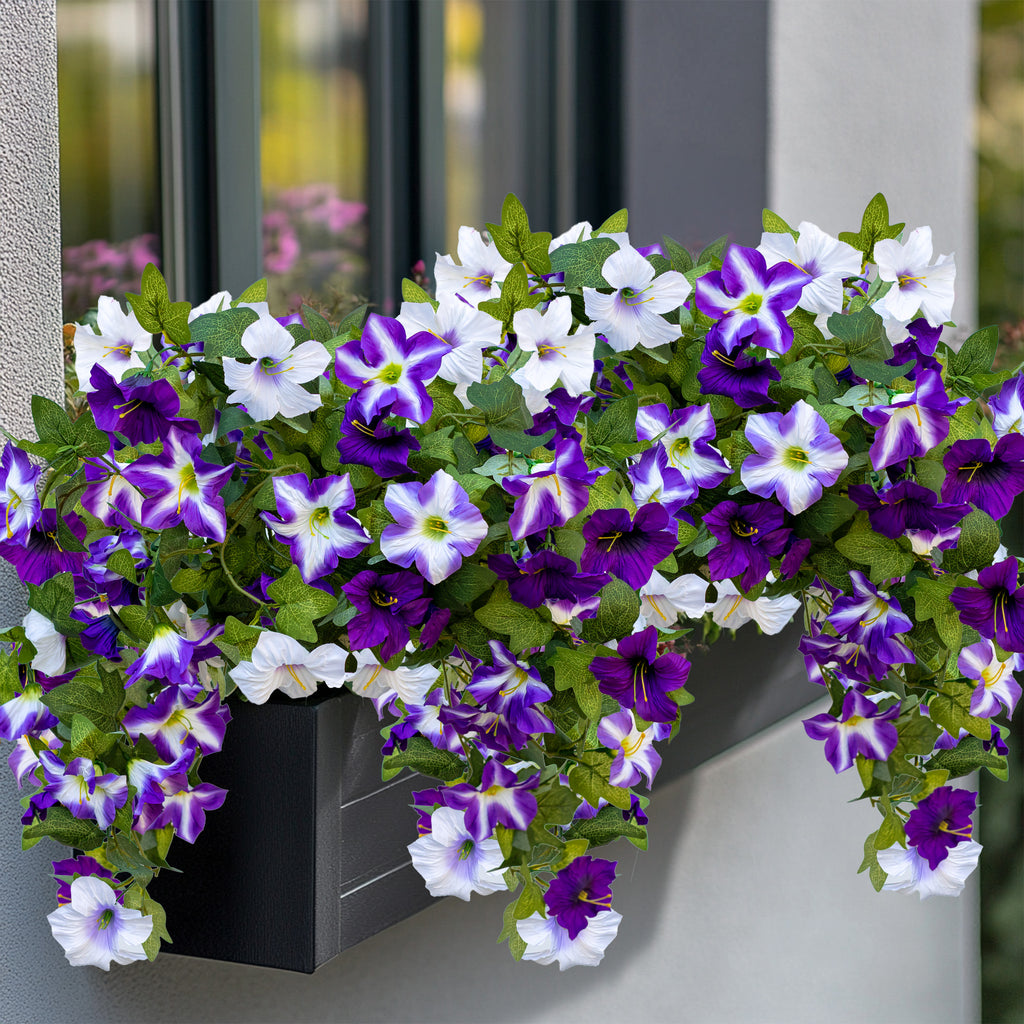 Artificial Petunias Fuchsia Lotus: UV Resistant Outdoor Silk Flowers