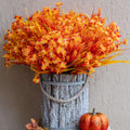 Artificial Mums Flowers: Orange & Yellow Fall Decor