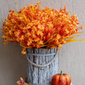 Artificial Mums Flowers: Orange & Yellow Fall Decor