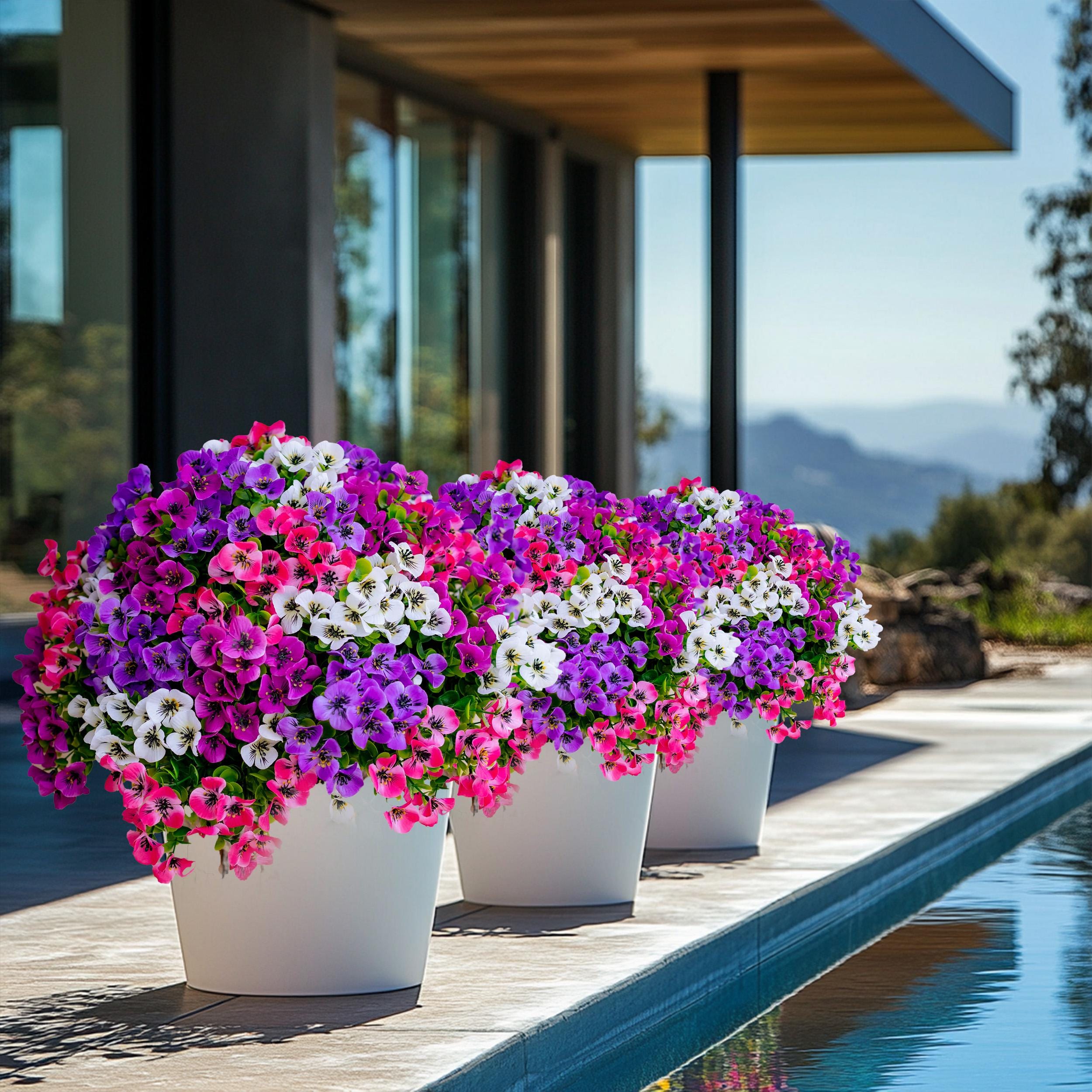 Artificial Pansies: UV Resistant Faux Flowers for Outdoor Decor