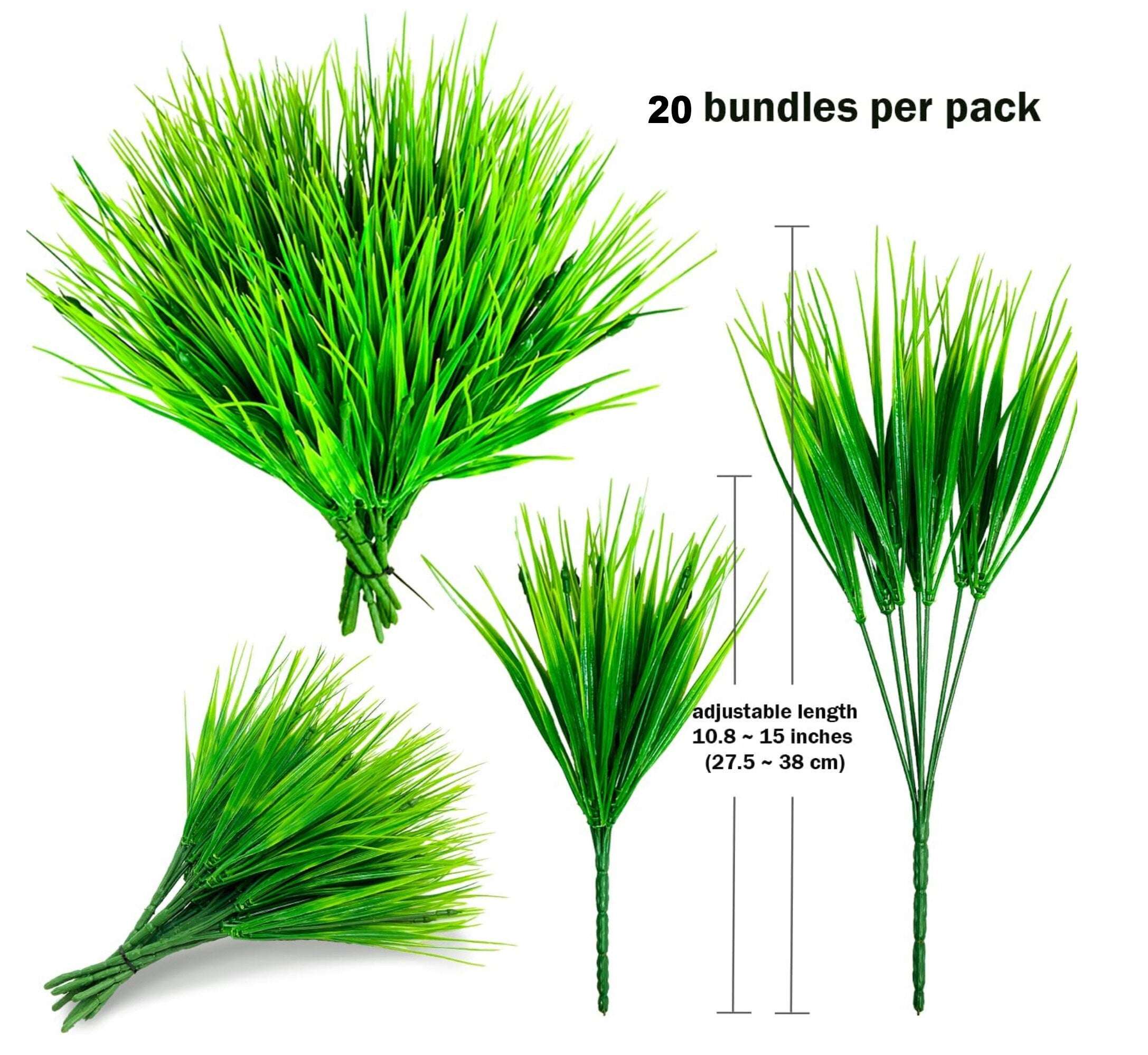 Artificial Wheat Grass: UV Resistant Outdoor Greenery Bundle