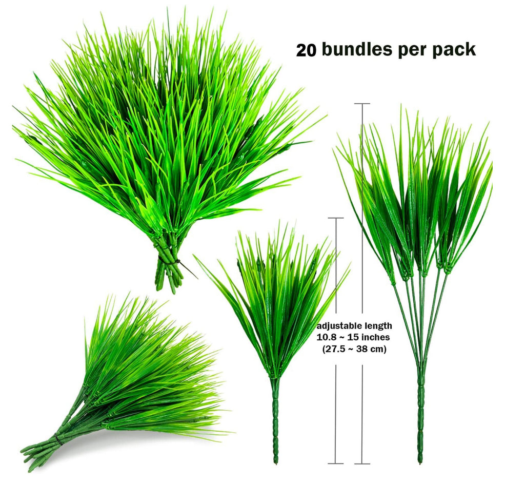 Artificial Wheat Grass: UV Resistant Outdoor Greenery Bundle