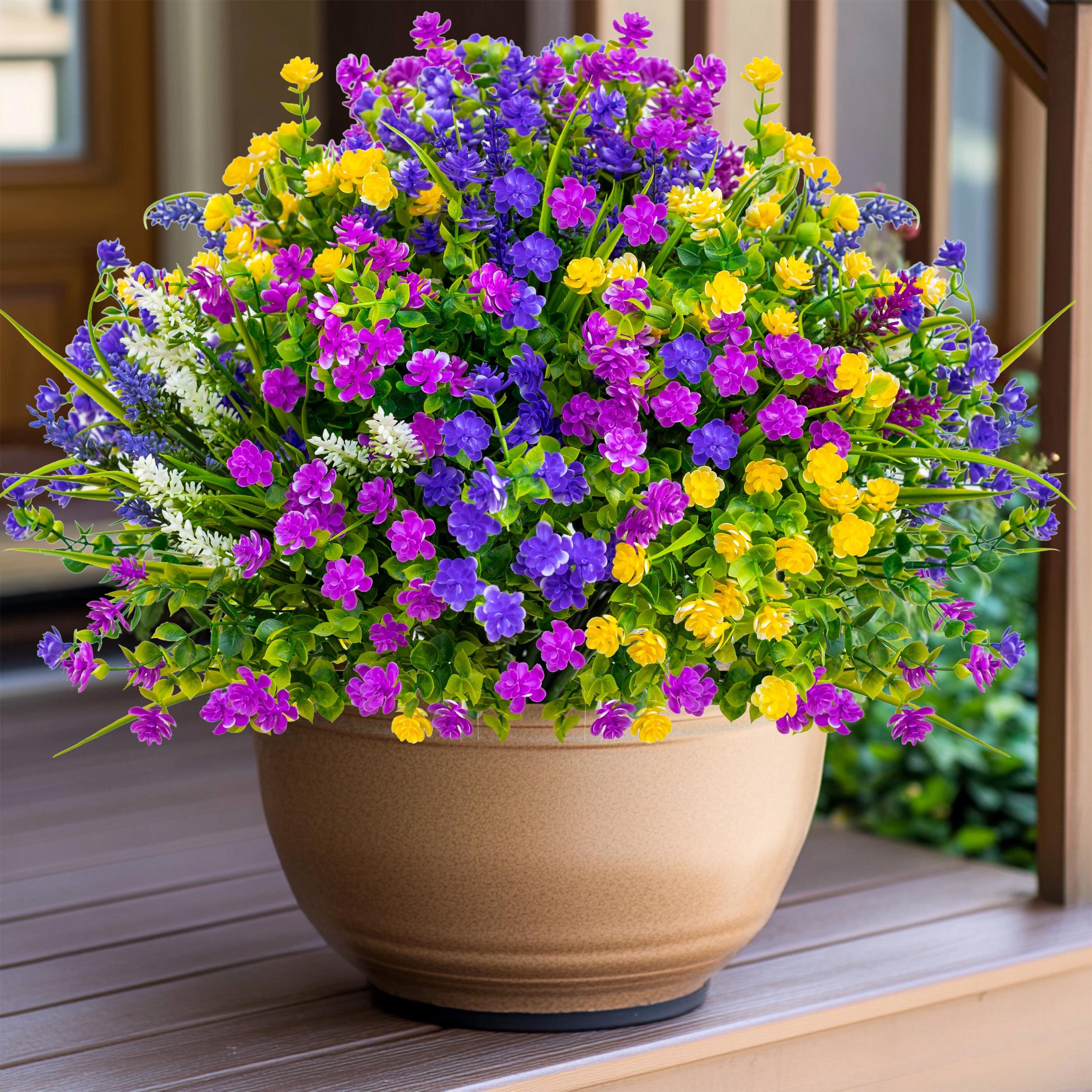 UV Resistant Artificial Boxwood: Outdoor Fake Plants, Multicolor Greenery