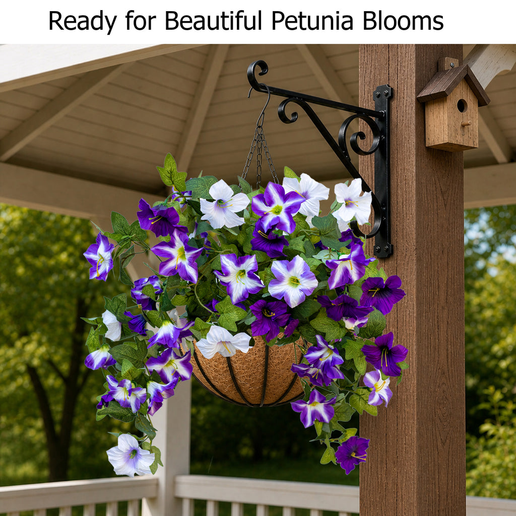 Artificial Petunias Fuchsia Lotus: UV Resistant Outdoor Silk Flowers