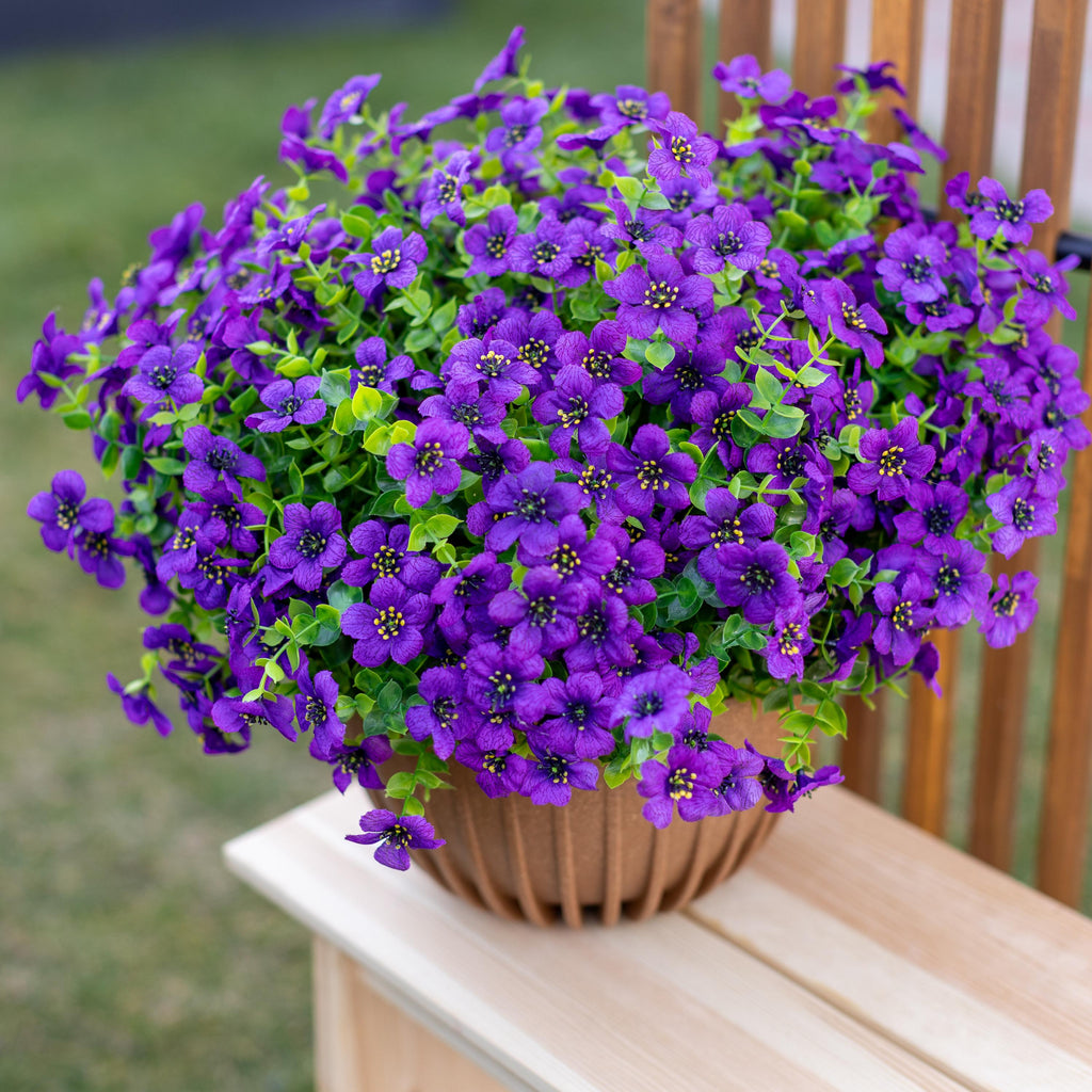 UV Resistant Purple Artificial Flowers: Outdoor Wedding Decor