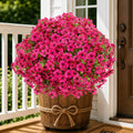 UV Resistant Red Pink Artificial Flowers: Outdoor Home Decor