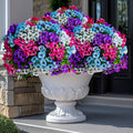 UV Resistant Artificial Pansies: Multi Color Faux Outdoor Flowers