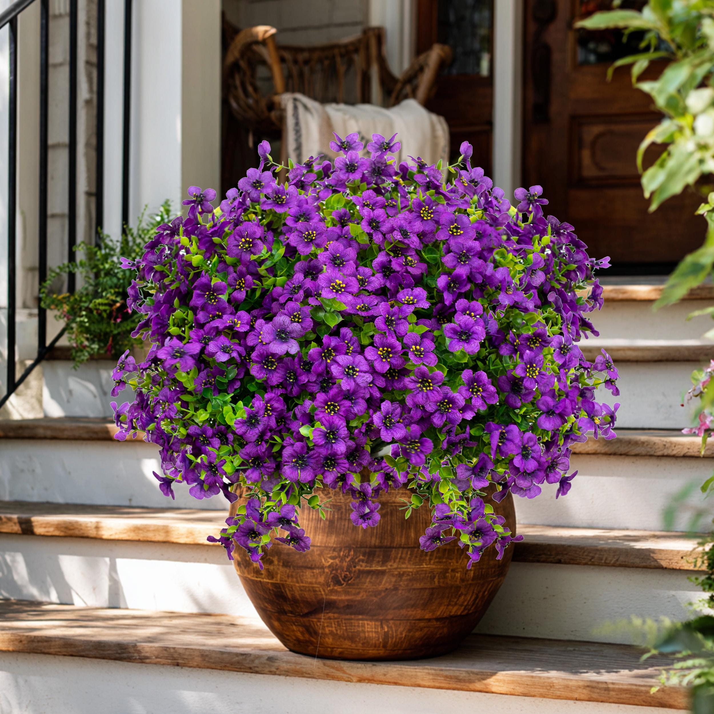 UV Resistant Purple Artificial Flowers: Outdoor Wedding Decor