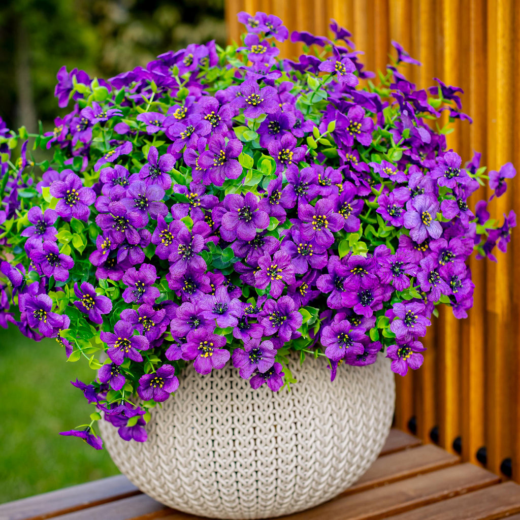 UV Resistant Purple Artificial Flowers: Outdoor Wedding Decor