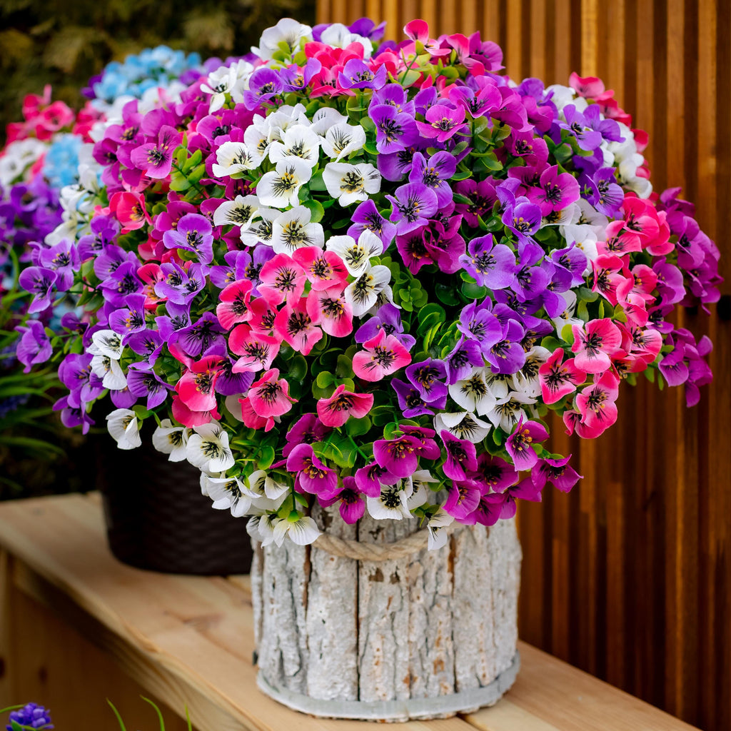 Artificial Pansies: UV Resistant Faux Flowers for Outdoor Decor