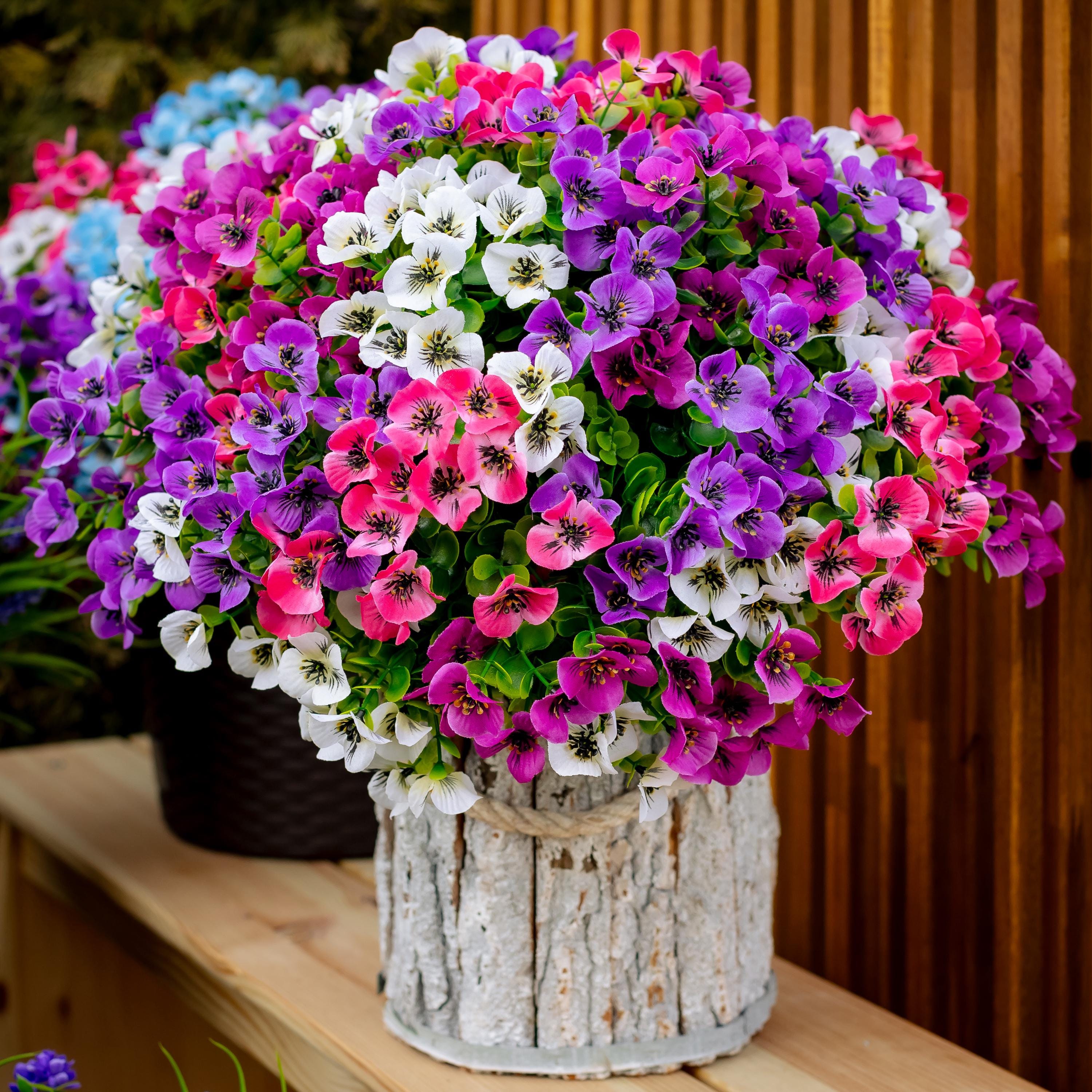 Artificial Pansies: UV Resistant Faux Flowers for Outdoor Decor