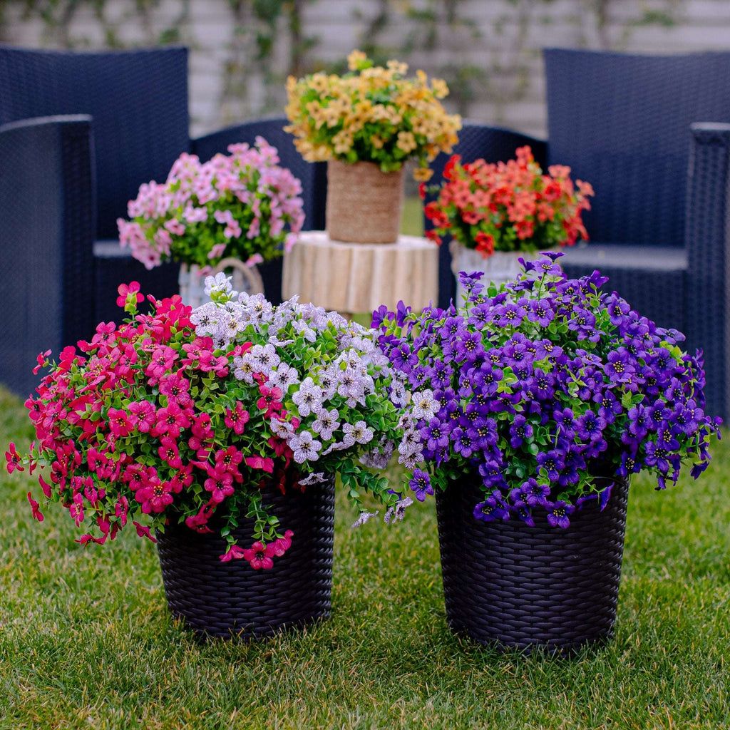 UV Resistant Purple Artificial Flowers: Outdoor Wedding Decor