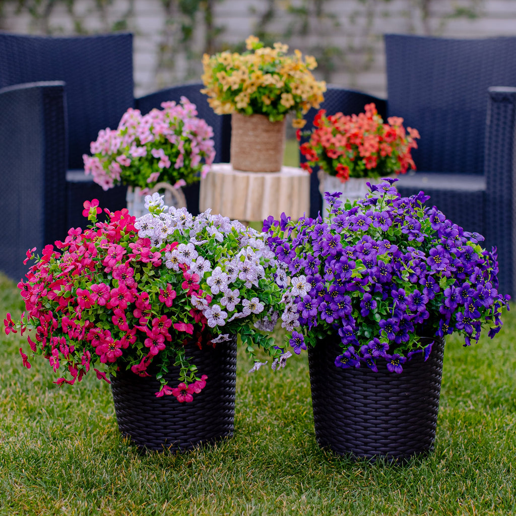 UV Resistant Purple Artificial Flowers: Outdoor Wedding Decor