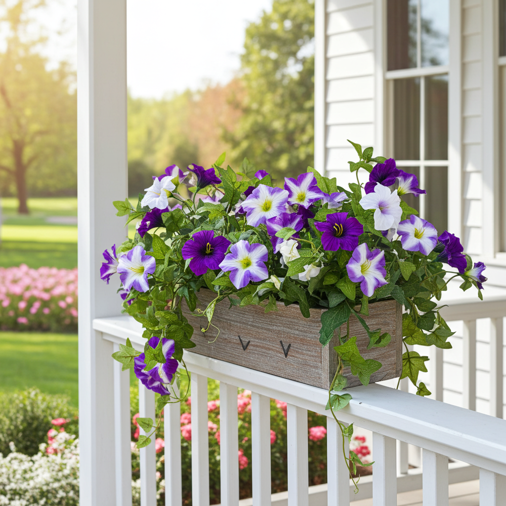 Artificial Petunias Fuchsia Lotus: UV Resistant Outdoor Silk Flowers