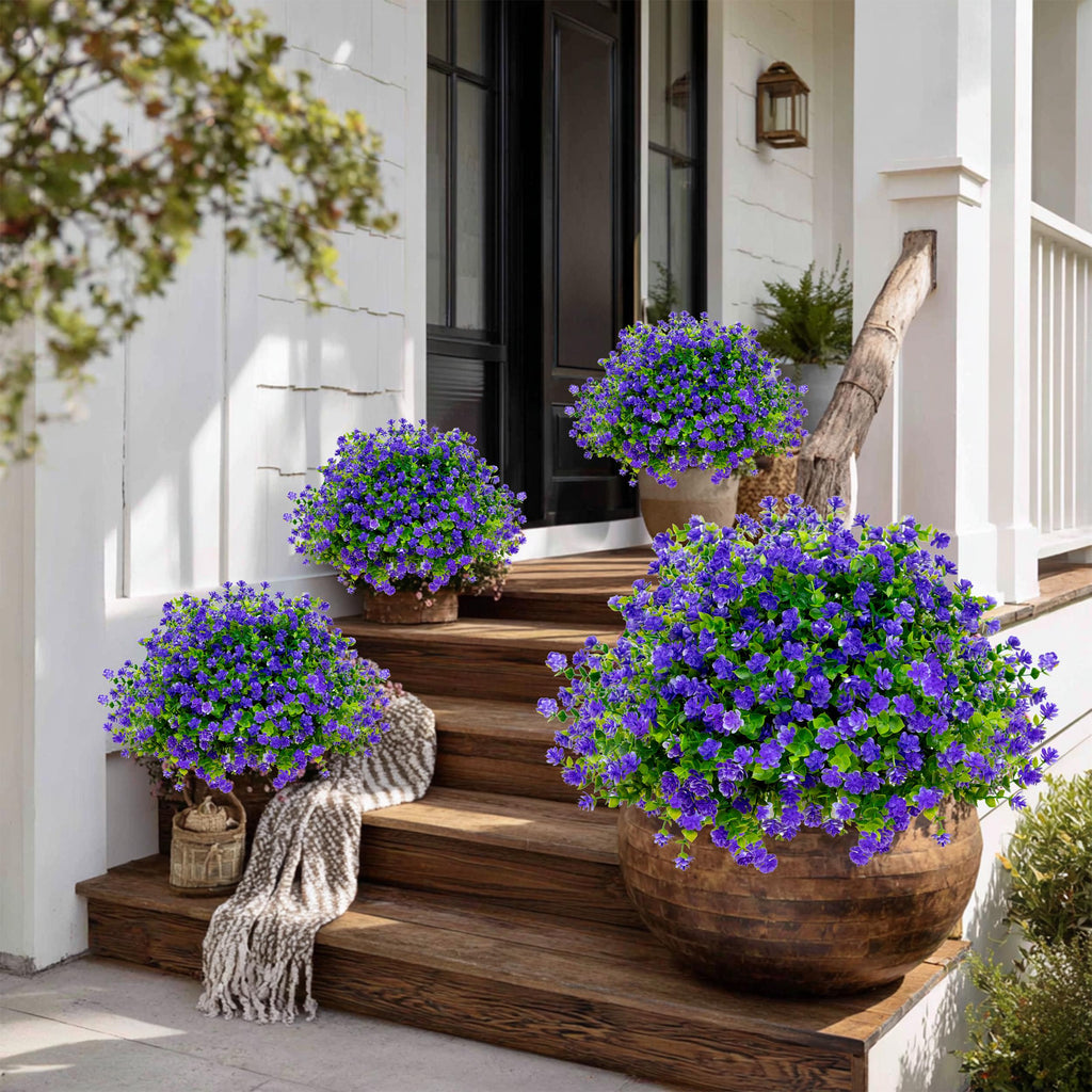 UV Resistant Purple Artificial Flowers: Outdoor Faux Greenery