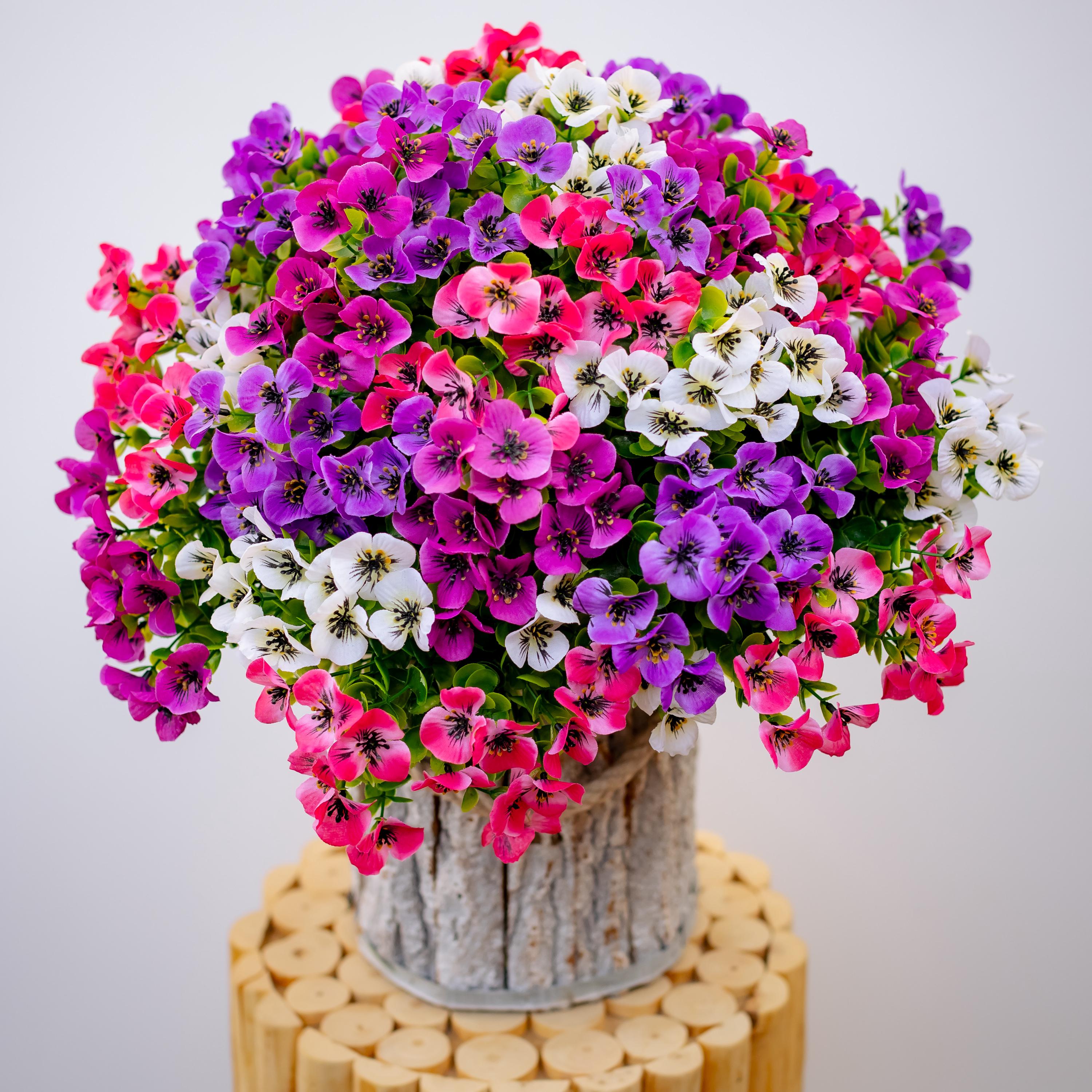 Artificial Pansies: UV Resistant Faux Flowers for Outdoor Decor