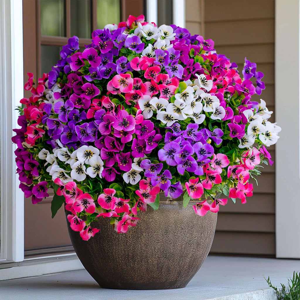 Artificial Pansies: UV Resistant Faux Flowers for Outdoor Decor