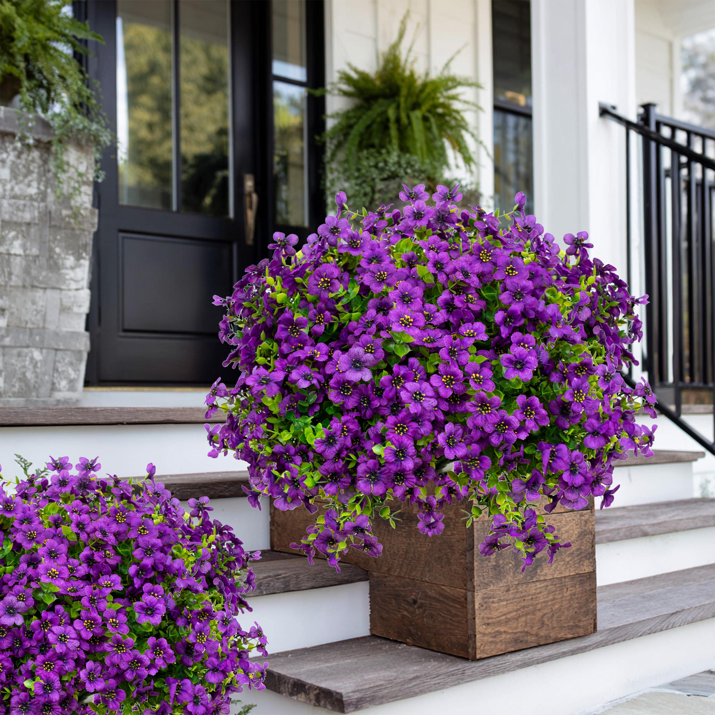 UV Resistant Purple Artificial Flowers: Outdoor Wedding Decor