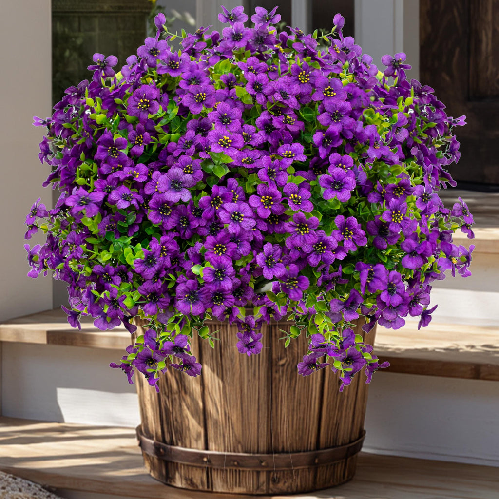 UV Resistant Purple Artificial Flowers: Outdoor Wedding Decor