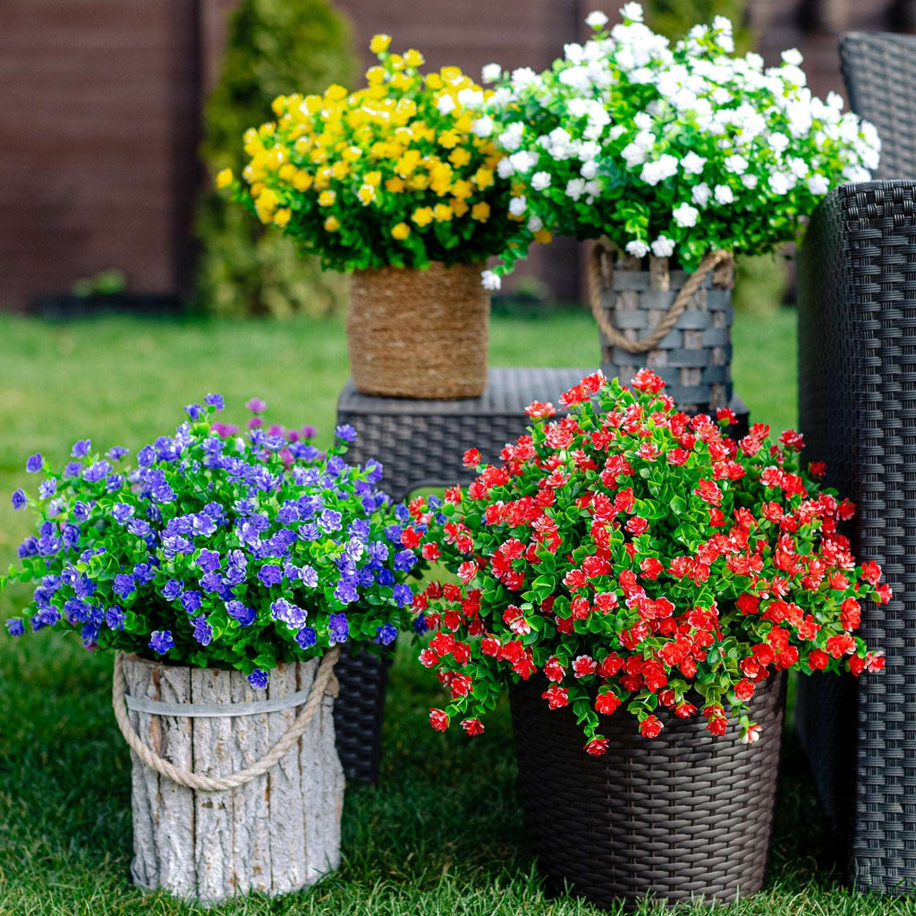 UV Resistant Purple Artificial Flowers: Outdoor Faux Greenery