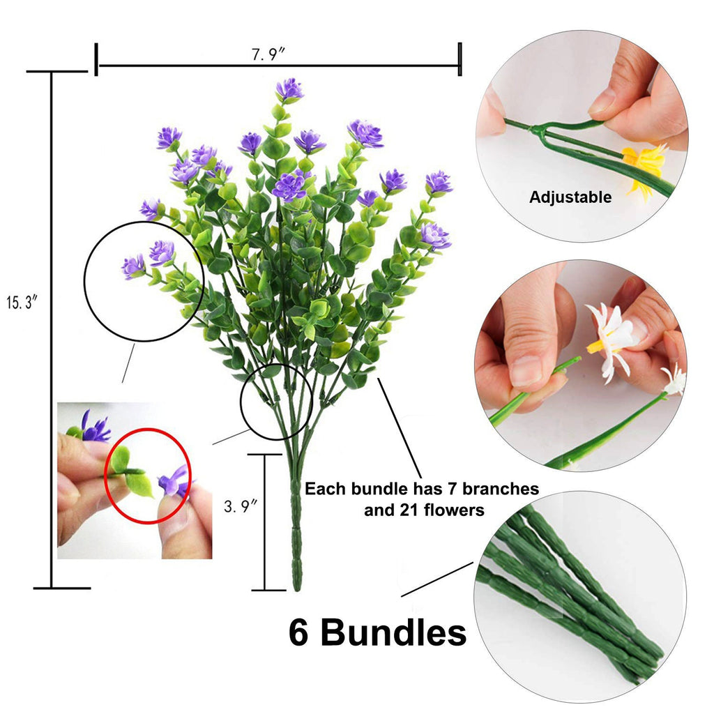 UV Resistant Purple Artificial Flowers: Outdoor Faux Greenery