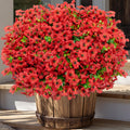 UV Resistant Red Artificial Flowers – Outdoor Home Decor