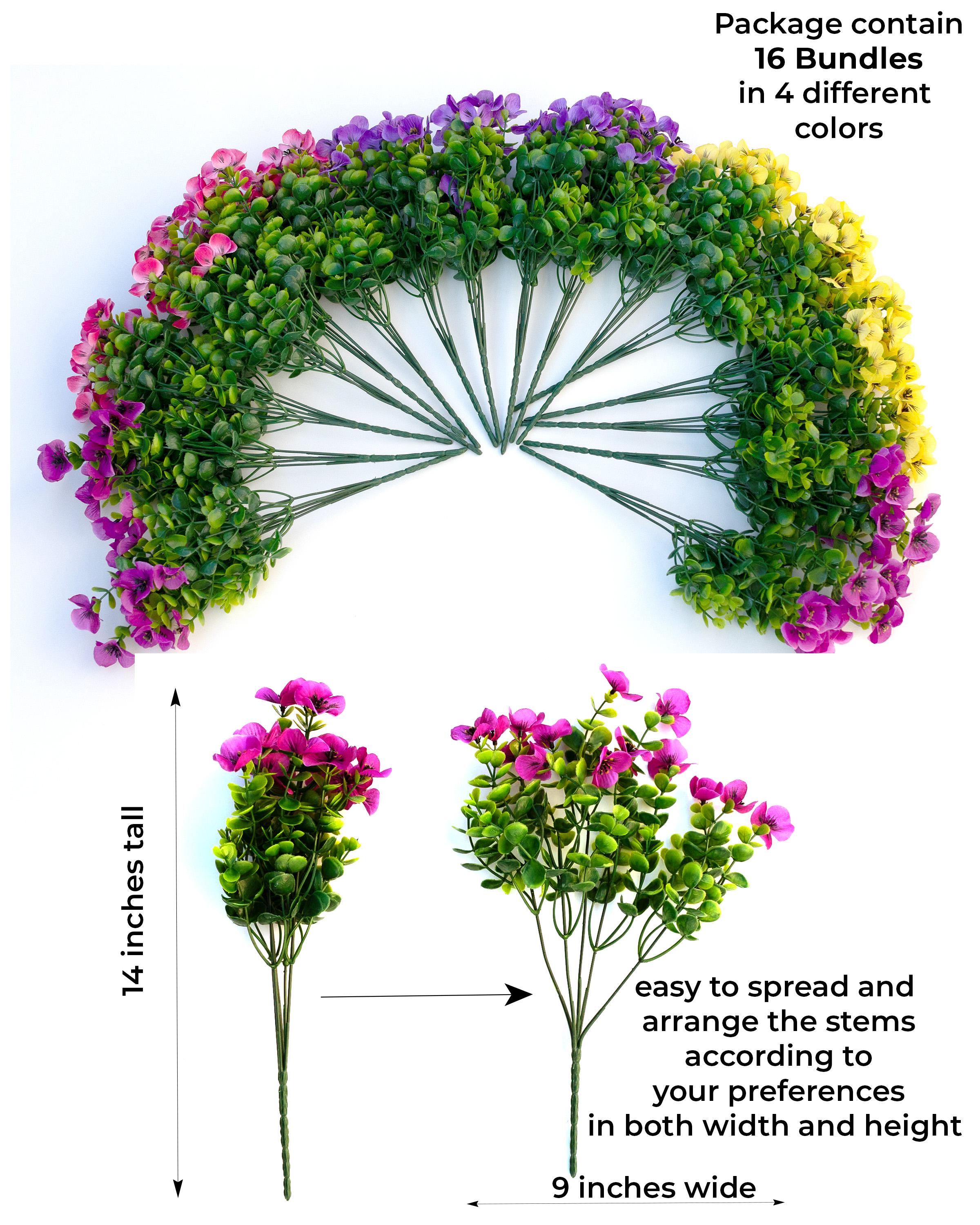 Artificial Pansies Flowers: UV Resistant Outdoor Home Decor