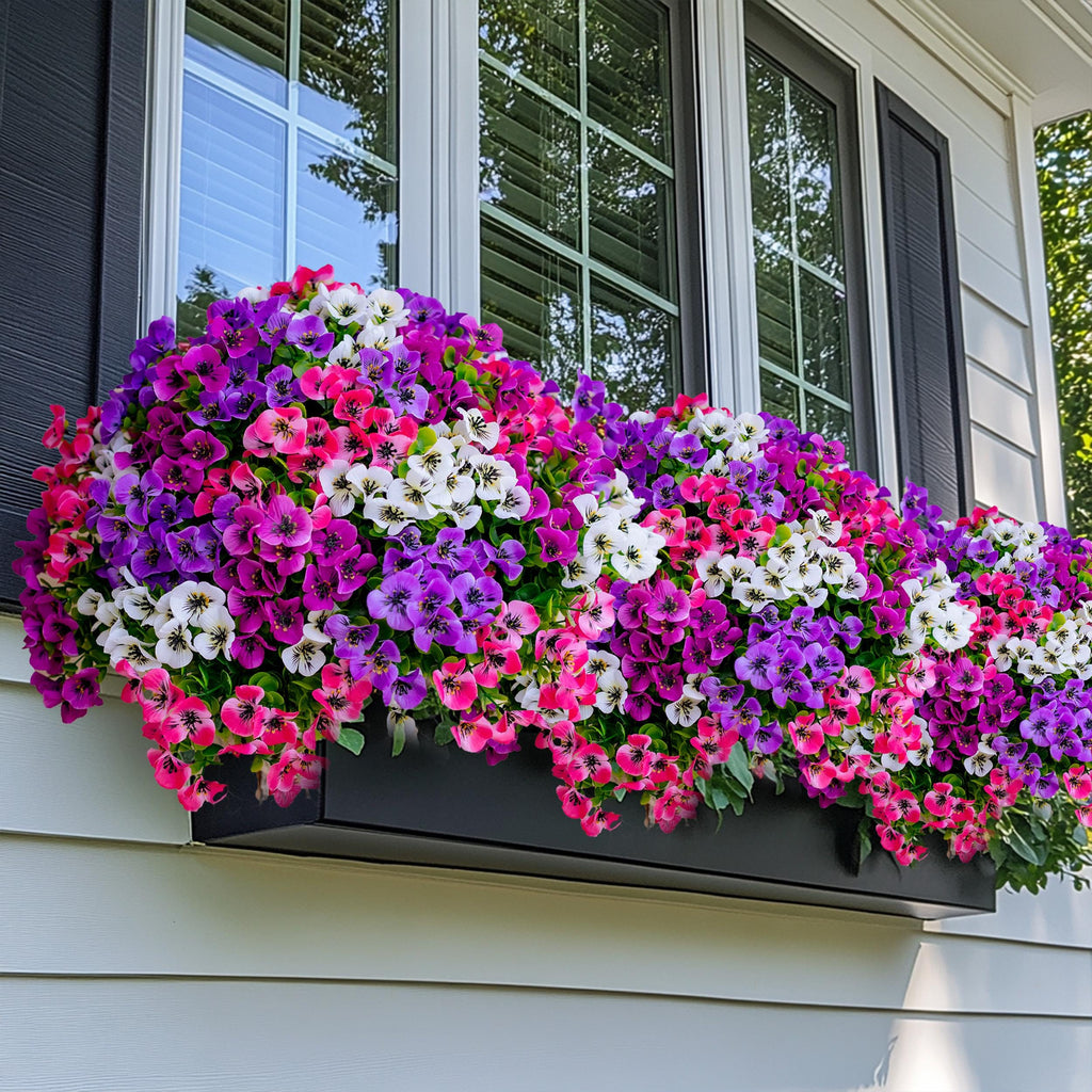 Artificial Pansies: UV Resistant Faux Flowers for Outdoor Decor