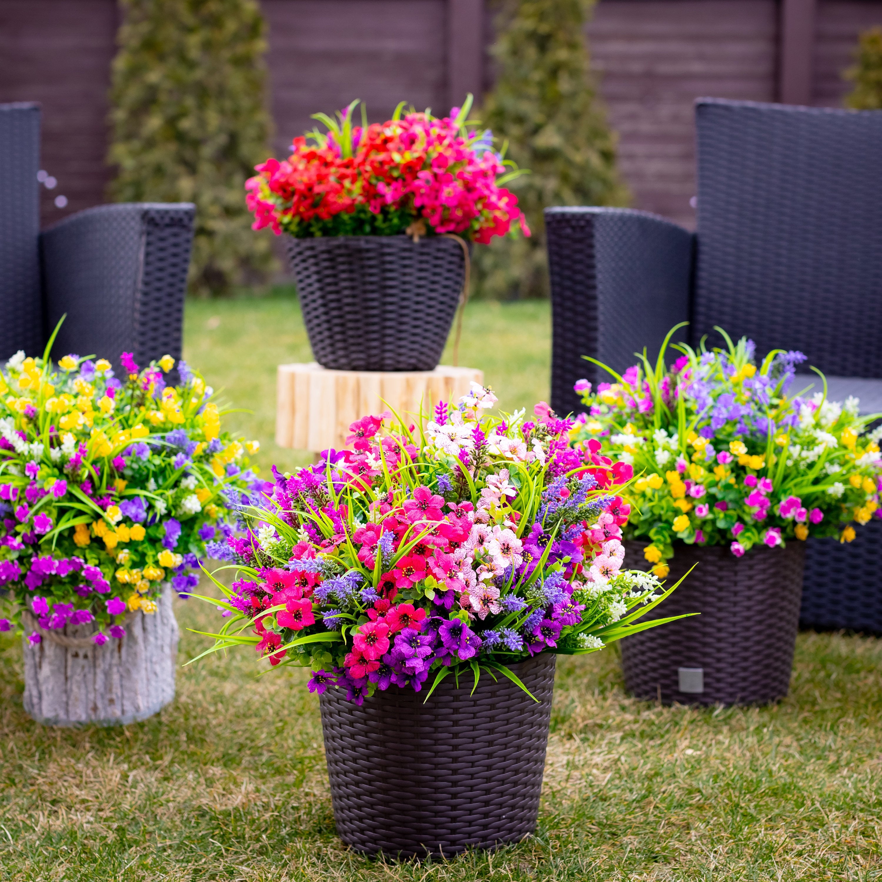 UV Resistant Artificial Flowers: Outdoor Home Wedding Decor