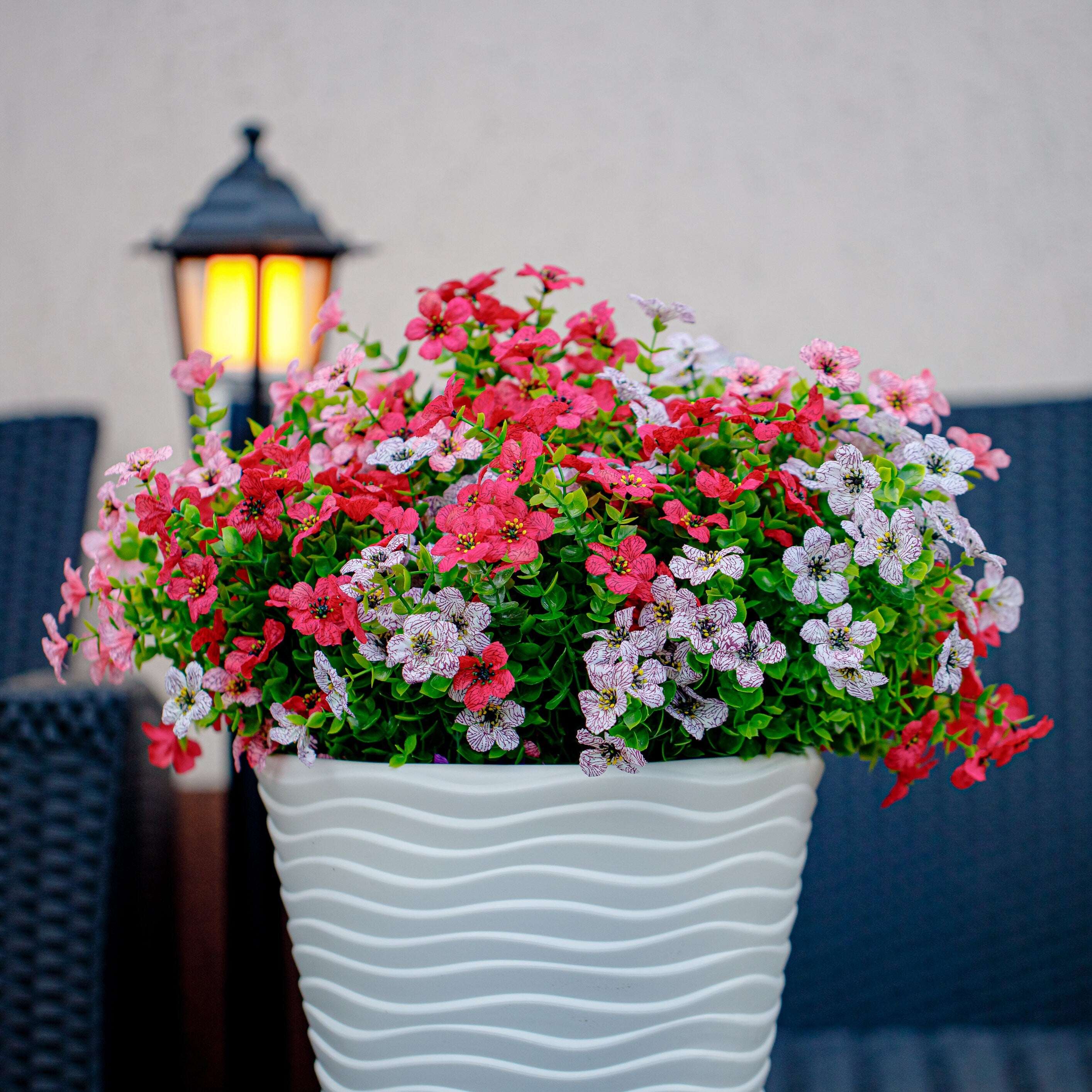 UV Resistant Artificial Flowers: Outdoor Home Decor, No Fade Greenery